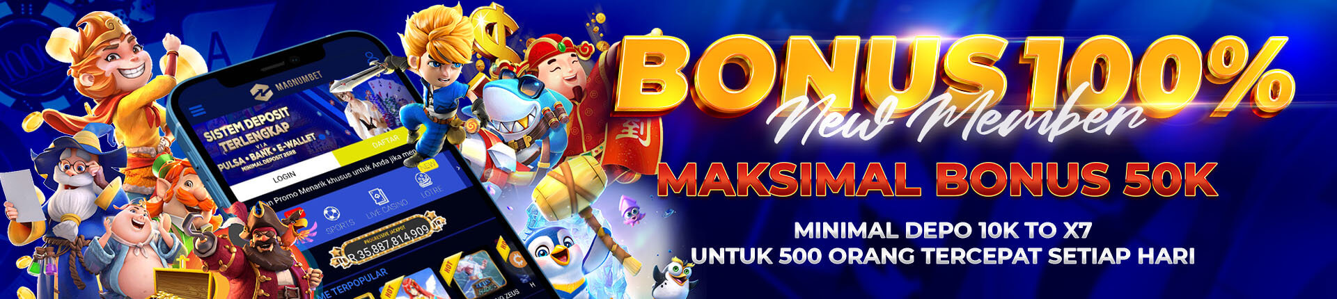 Bonus New Member 100%